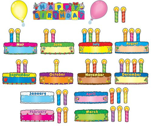 Carson Dellosa Birthday Cakes Bulletin Board Set (110038)