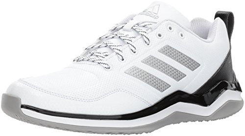 adidas Men's Speed Trainer 3 Cross, White/Metallic Silver/Black, 4.5 Medium US Big Kid