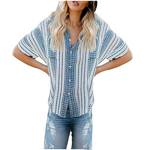 Pan Hui Womens Tops V Neck Soft T-Shirts Floral Swing Flowy Tunic Button up Casual Loose Blouses Tanks Summer Blue Pan Hui Womens Tops V Neck Soft T-Shirts Floral Swing Flowy Tunic Button up Casual Loose Blouses Tanks Summer Blue