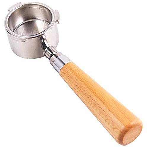 N/Q Espresso Coffee Bottomless Portafilter 51mm Apply for DeLonghi Coffee Machine EC680/EC685, Stainless Steel Cup Filter Basket, No Base Filter Holder, Wooden Coffee Handle N/Q Espresso Coffee Bottomless Portafilter 51mm Apply for DeLonghi Coffee Machine EC680/EC685, Stainless Steel Cup Filter Basket, No Base Filter Holder, Wooden Coffee Handle