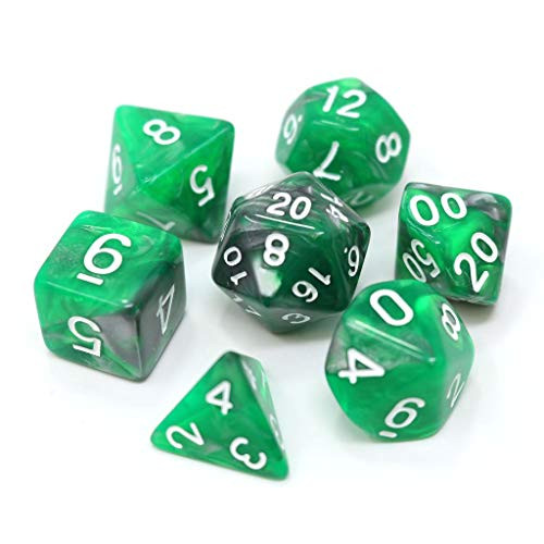 Poly RPG 7-Dice Set: Emerald Ore