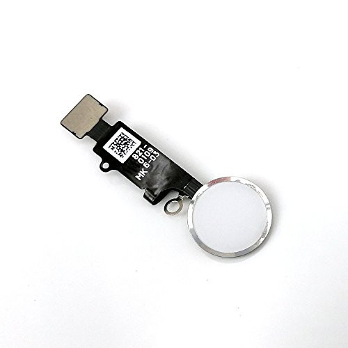 ATEANO Home Button Key Touch ID Assembly Flex Cable Replacement Part for iPhone 8 and 8 Plus (Silver)