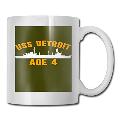 USS Detroit AOE-4 Ultra White Ceramic Funny Coffee Mug Short Mug Mark Mug Unique Coffee Oz Coffee Mug