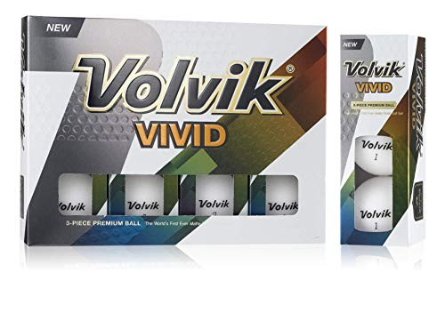Volvik Vivid Golf Balls 1-Dozen White