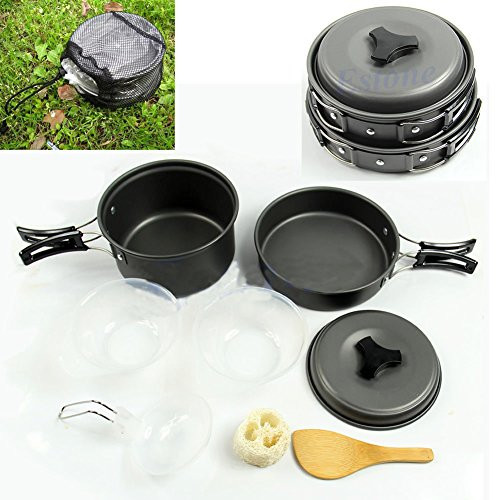 HOT 8Pcs/ Set Portable Outdoor Cooking Camping Hiking Cookware Picnic Bowl Pot Pan HOT 8Pcs/ Set Portable Outdoor Cooking Camping Hiking Cookware Picnic Bowl Pot Pan