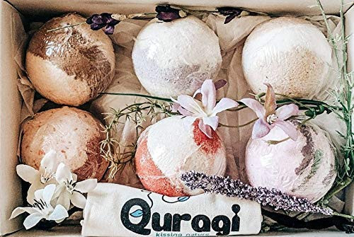 Bath Bombs Gift Set - 6 Large ALL Natural Bath Bombs, Birthday Gifts for Women, Bath Bomb Gifts for Her, Bath Bombs for Women