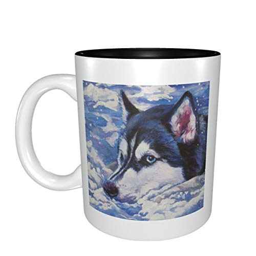 Siberian Husky Ultra White Ceramic Funny Coffee Mug Short Mug Mark Mug Unique Coffee Oz Coffee Mug