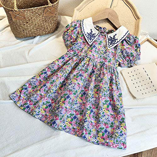 Girls Dress and Skirt 3-4 Years Toddler Baby Kid Girls Peter Pan Collar Floral Flowers Princess Dresses Clothes Girls Dress and Skirt 3-4 Years Toddler Baby Kid Girls Peter Pan Collar Floral Flowers Princess Dresses Clothes