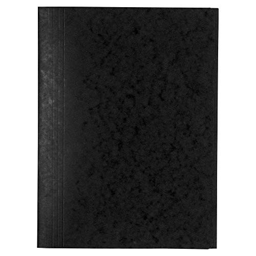 Exacompta Europa 3 Flap Folders, 400gsm, A4 - Black, Pack of 25