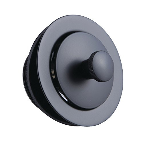 Kingston Brass DLL200MB Lift and Lock Bathtub Drain, 2-9/16"~ 2-1/8" (L) x 2-7/8" (W), Matte Black