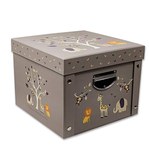 GroWings Baby Keepsake Box - Large Collapsible Memory Box for Keepsakes - Baby Gift Box - Keepsake Box for Baby boy or Baby Girl - Memory Boxes for Keepsakes Large - Quality Keepsake Boxes