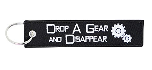 MotoMavens Keychain Motorcycle Biker Scooter Car Key Tag (Drop A Gear)