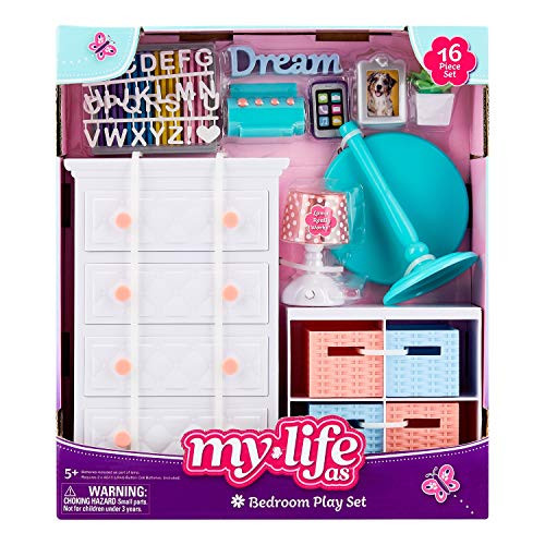 My Life As Bedroom Play Set for 18" Doll, 16 Pieces