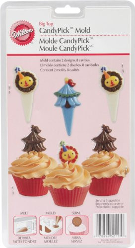 Wilton 2-Designs 8-Cavity Candy Pick Mold, Big Top