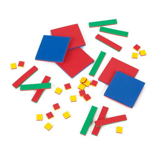 EAI Education QuietShape Foam Algebra Tiles - Standard Set of 35