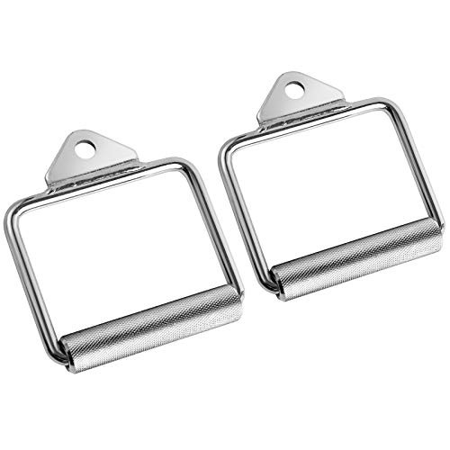 Clothink D Handle 2 Sets Cable Machine Attachment LAT Pull Down Handles Cable Accessories for Home and Gym.