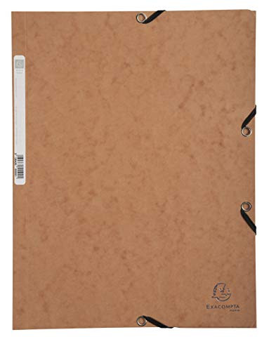 Exacompta Folder 55524E, Manila Cardboard DIN A4, Tobacco