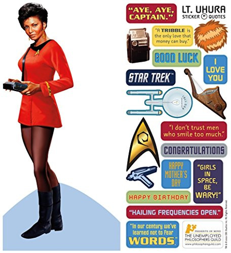 Star Trek Uhura Quotable Notable - Die Cut Silhouette Greeting Card and Sticker Sheet
