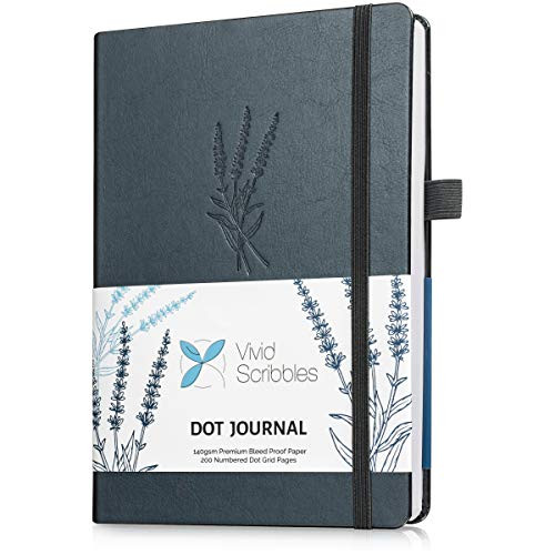 Bullet Dotted Journal - a5 dotted notebook with 140gsm ghost free and bleedproof paper with inner pocket, 3 bookmarks and gift box (Blue) Bullet Dotted Journal - a5 dotted notebook with 140gsm ghost free and bleedproof paper with inner pocket, 3 bookmarks and gift box (Blue)
