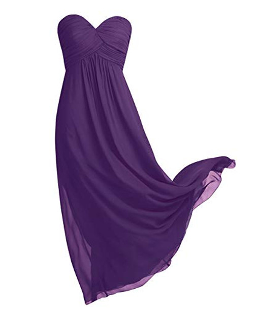 YiZYiF Sweetheart Bridesmaid Chiffon Prom Dresses Strapless Long Evening Gowns Purple 6 YiZYiF Sweetheart Bridesmaid Chiffon Prom Dresses Strapless Long Evening Gowns Purple 6