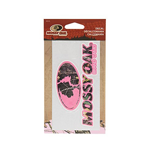 Mossy Oak Logo Decal, Mossy Oak Break-Up Pink, 6"