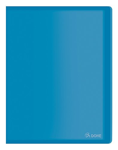 Dohe 91381  Polypropylene Folder with 10 Sleeves, Flexible, Blue.