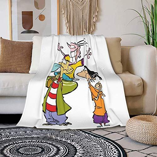 SPENIBGill Ed, EDD N Eddy Blanket Flannel Throw Blanket Double Cartoon Bedding Soft Quilt Household Quilt Cover 50"X40"