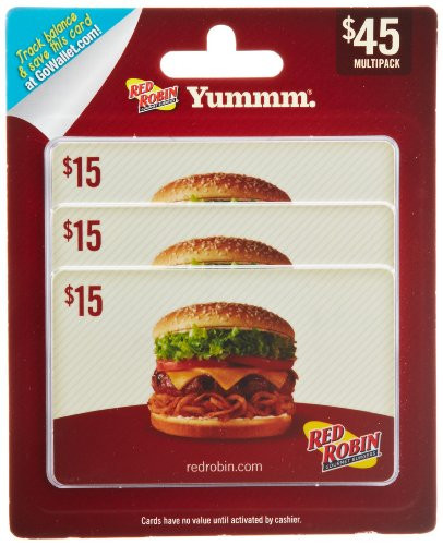 Red Robin Gift Cards, Multipack of 3 - 15