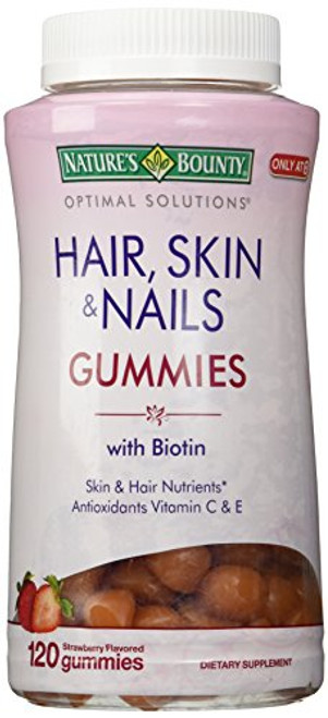 Nature's Bounty Optimal Solutions, Hair, Skin  and  Nails Gummies with Biotin