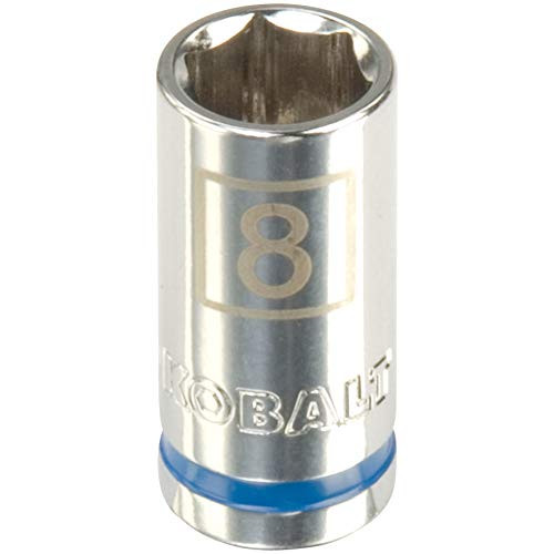 Kobalt 338115 1/4-Inch Drive x 8-mm Shallow 6-Point Socket