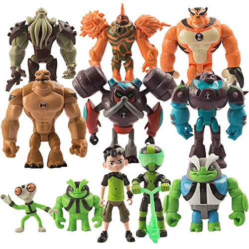 russink ben10 Action Figure Ben 10 5'' 11pcs/Set Action Figures(Ben,Grey Matter,Rath,Hot Shot,Slapback,Armored Shock Rock,Vilgax,Humungousaur,Rustbuggy Ben,Omni-Enhanced Overflow)