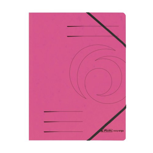 Herlitz A4 Colorspan Elastic Folder - Fuchsia (5 Pieces)