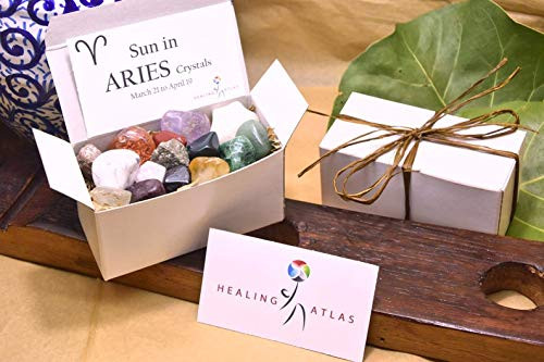 ARIES Zodiac Gemstone Kit Sun in Aries Crystals Kit Aries Stones Healing Crystals Set Healing Gemstones Zodiac Aries Set Complete Aries Kit