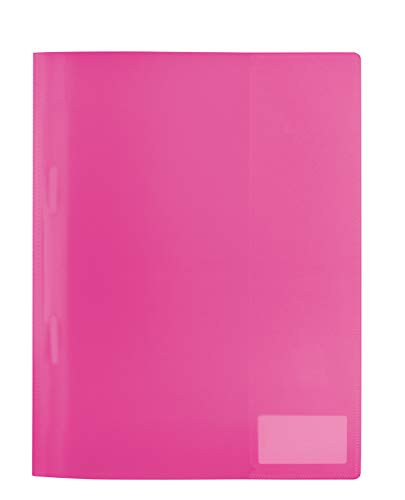 Herma 19487 File Folder DIN A4 Translucent Made of Sturdy Polypropylene Film with Labelling Label and Insert Pocket Pink