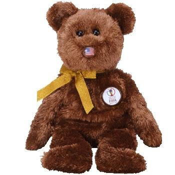 TY BEANIE BABY 2002 FIFA WORLD CUP CHAMPION BEAR