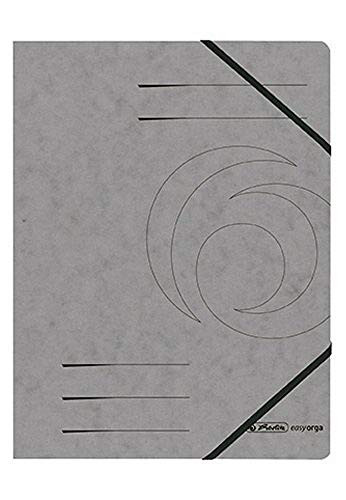 Herlitz A4 Colorspan Elastic Folder - Dark Grey (5 Pieces)