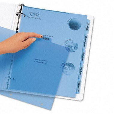 Avery Index Maker Clear Label Punched Dividers, Blue 5-Tab, Letter