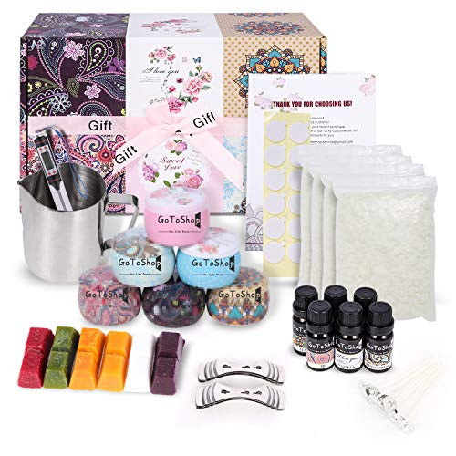 DIY Candle Making Kit  Make Your Own Scented Candles  Arts and Crafts Supplies for Kids, Teens, Adults  Natural Soy Wax  Large Size