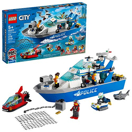 LEGO City Police Patrol Boat 60277 Building Kit Cool Police Toy for Kids, New 2021 (276 Pieces) LEGO City Police Patrol Boat 60277 Building Kit Cool Police Toy for Kids, New 2021 (276 Pieces)