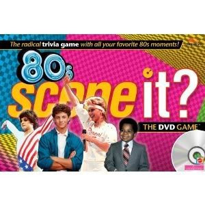 4KIDS Toy / Game 80's Scene It Game with DVD Radical Trivia Questions W/ Themed Movers, Dice, 144 Cards  and  More