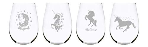 Unicorn stemless wine glass (set of 4)