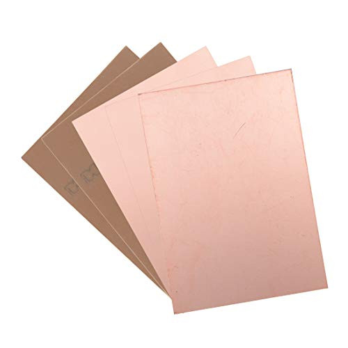 uxcell Single-Sided Copper Clad Laminate PCB Circuit Board, FR4 100x70mm 3.94x2.76 inch, 1.5mm Thickness DIY Prototyping PCB Board, Name Board, 5pcs