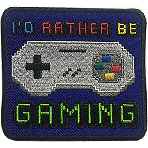 Video Games I'd Rather BE Patch - Video Games Embroidered Premium Artwork Iron-On/Sew-On Patch - 3" x 3.3"