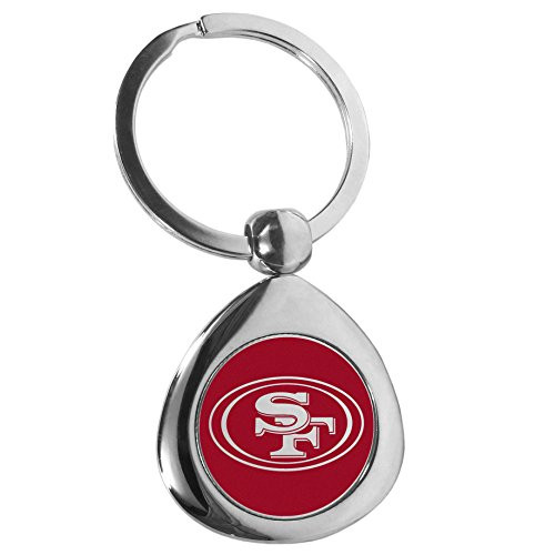 Siskiyou NFL San Francisco 49ers Round Teardrop Key Chain, Metal Siskiyou NFL San Francisco 49ers Round Teardrop Key Chain, Metal