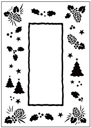 Darice 1215-66 Embossing Folder, 4.25 by 5.75-Inch, Pine Cone Frame Design