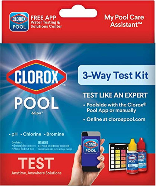 Clorox Pool and Spa 70000CLX 3-Way Test Kit, Blue, Package may vary
