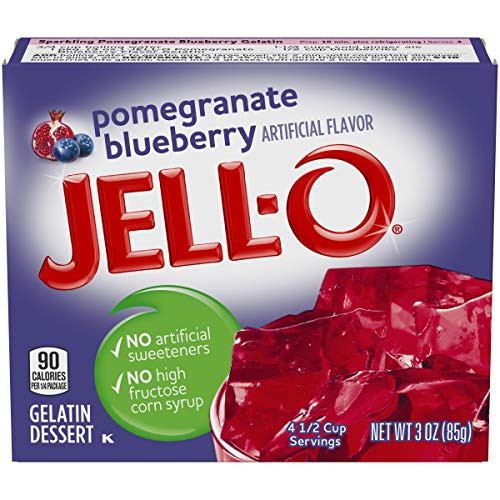 Jell-O Pomegranate Berry Gelatin Dessert Mix, 3 oz Box