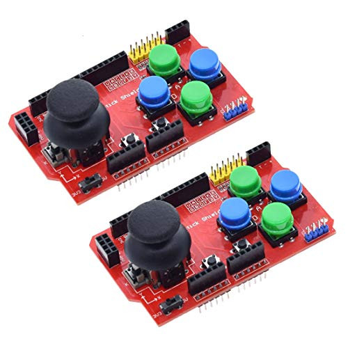 HiLetgo 2pcs Gamepad Joystick Shield for Arduino Expansion Board Analog Keyboard and Mouse Function