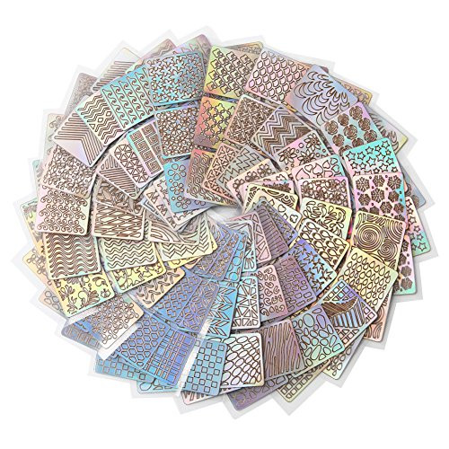 24 Sheets Nail Vinyls Stencils Nails Stickers Set, 72 Different Hollow Nail Art Decal Design Stencils, by OKDEALS 24 Sheets Nail Vinyls Stencils Nails Stickers Set, 72 Different Hollow Nail Art Decal Design Stencils, by OKDEALS