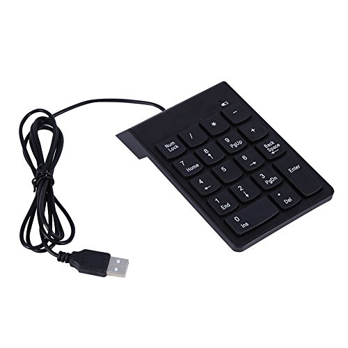 Ymiko USB Numeric Keypad Mini Number Pad Numpad 18 Keys Keyboard for Laptop Desktop PC Pro, for Notebook Users